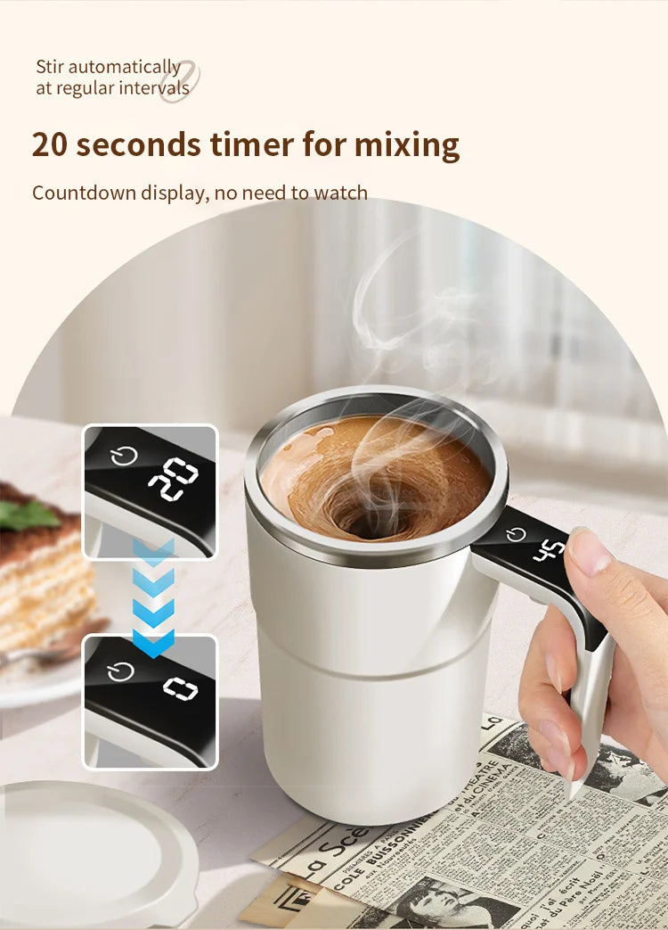 Automatic Stirring Cup Rechargeable Stainless Steel Electric Mixer 15oz