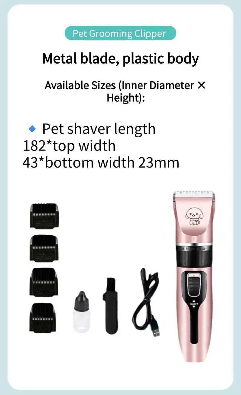 Veterinary Grooming Clipper Kit - Heavy-Duty Pet Hair Trimmer for Clinics