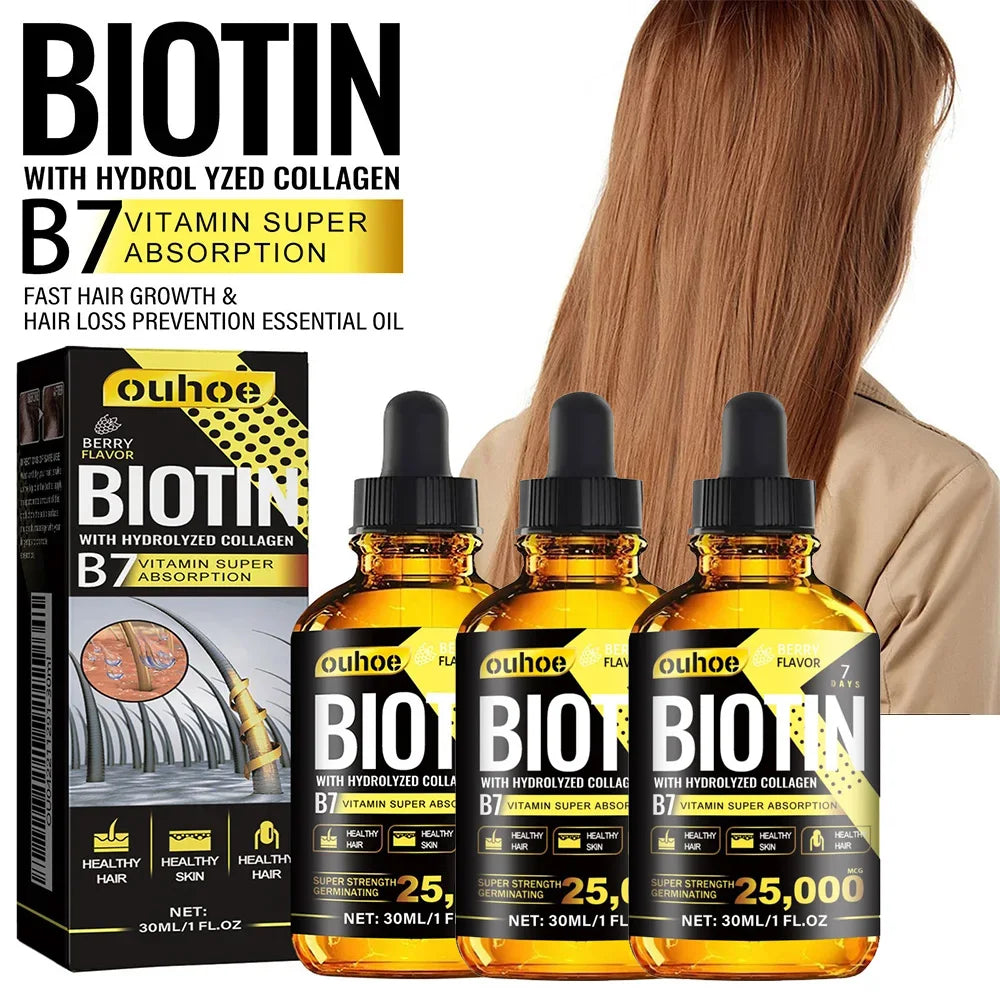 Collagen B7 Vitamin Hair Growth Essential Oil Scalp Treatment Set, 66ml