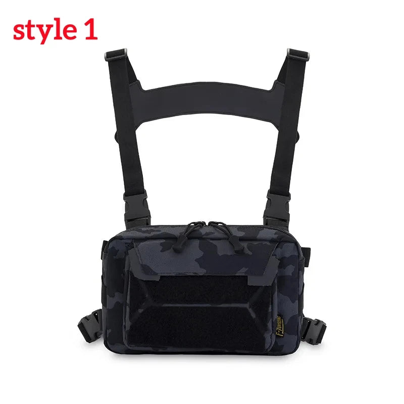 Camo Fishing Vest Bag Utility Tackle Chest Pack for Outdoor Activities