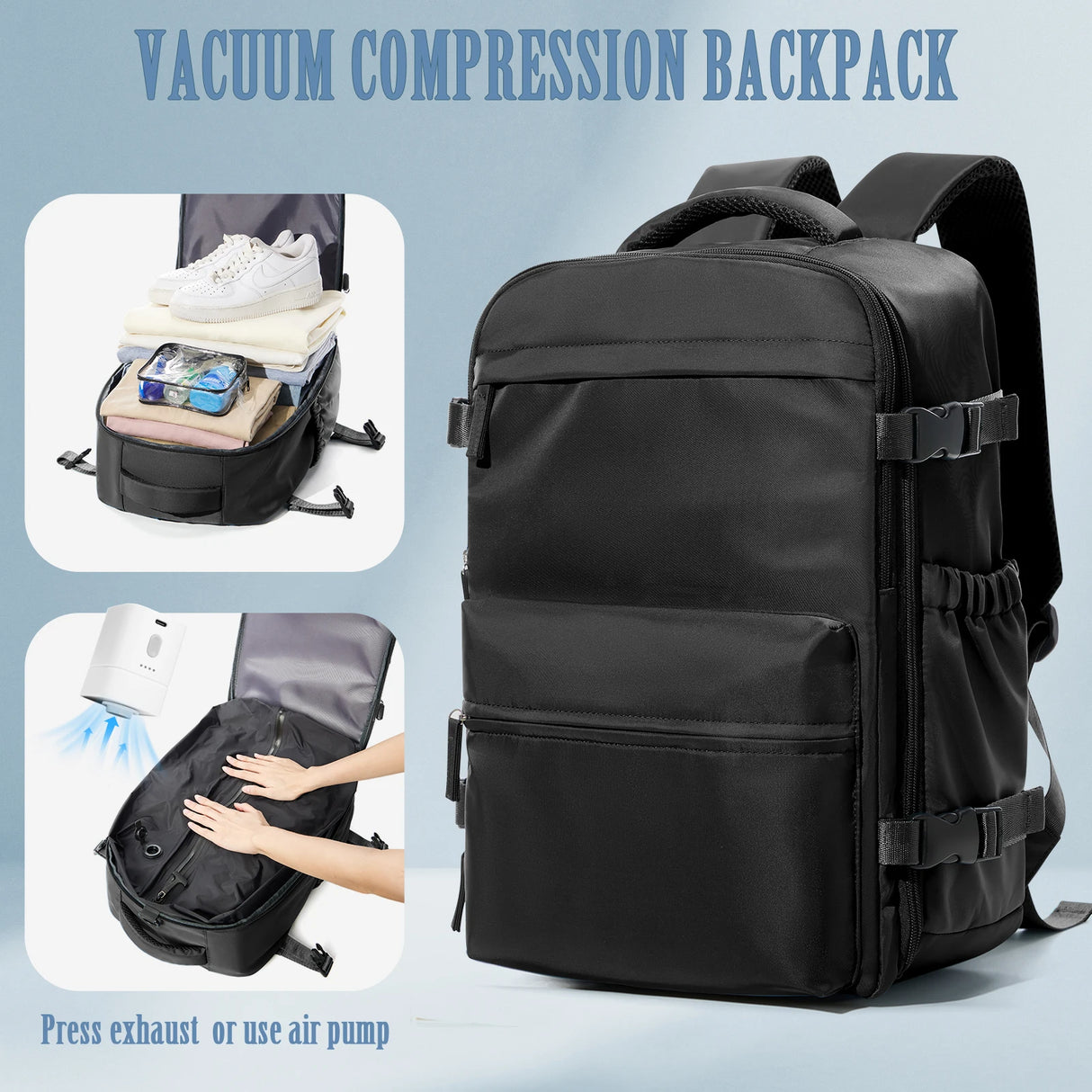 Large Capacity Vacuum Backpack for Travel, Business, and School Use