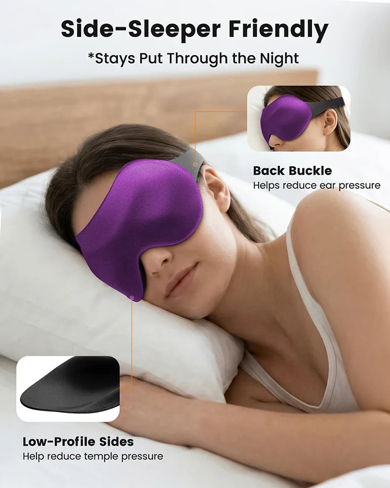3D Adjustable Sleep Mask for Men and Women, Light Blocking Eye Mask