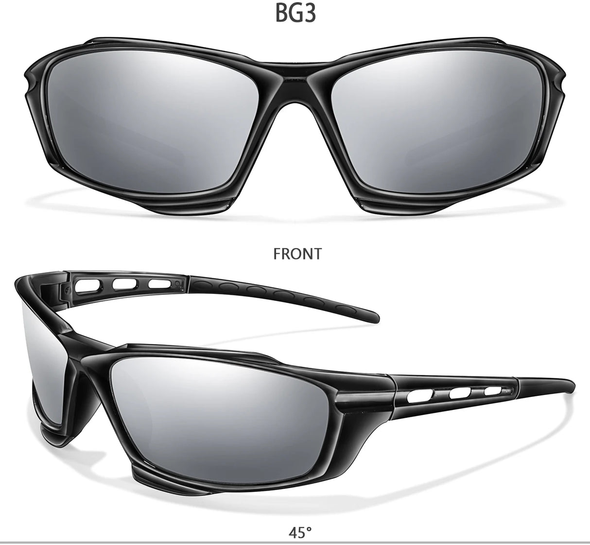 Polarized Sports Sunglasses for Cycling, Fishing, Running - Unisex Eyewear
