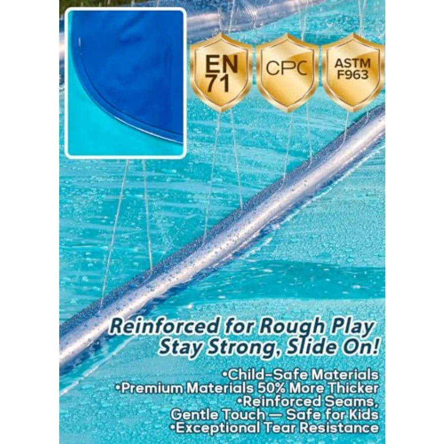 Extra-Large Backyard Slip and Water Slide for Kids and Adults