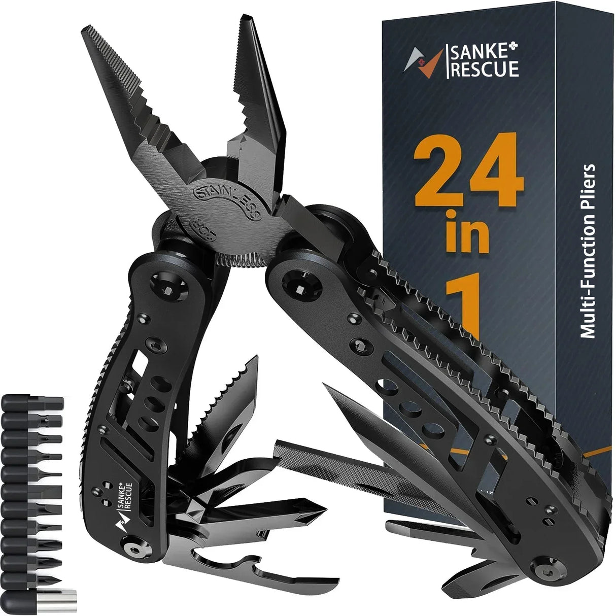 24-in-1 Multitool Pliers for Camping, Survival & Hunting Gifts for Men
