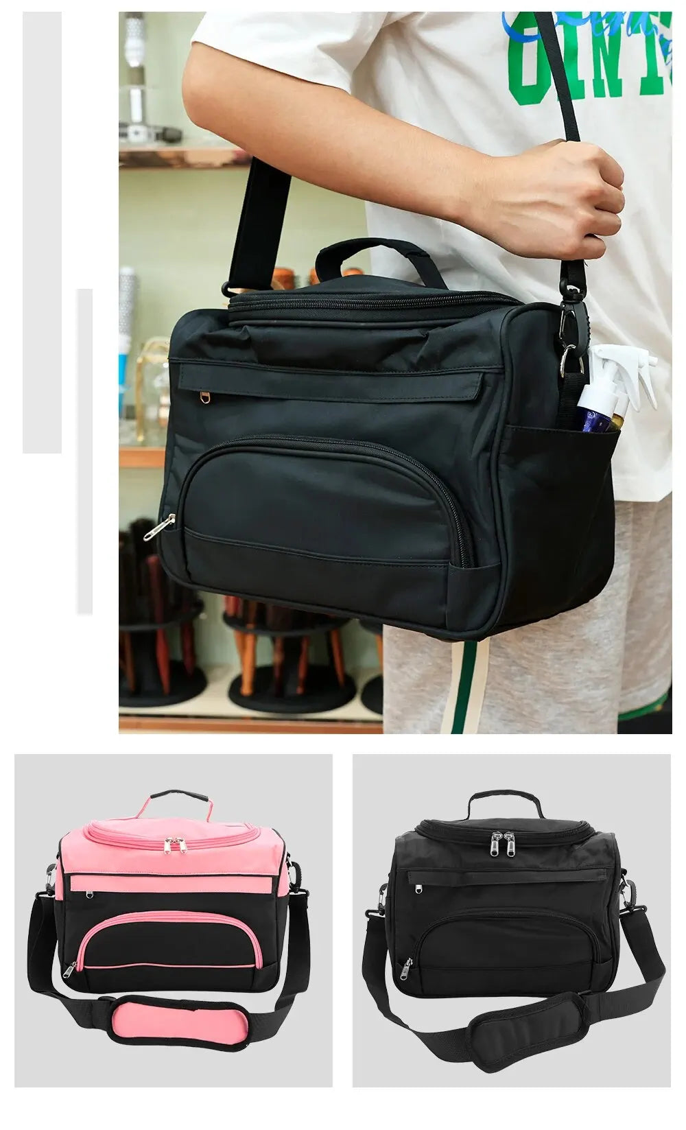 Portable Makeup Bag Waterproof Storage Case for Travel & Salon Use