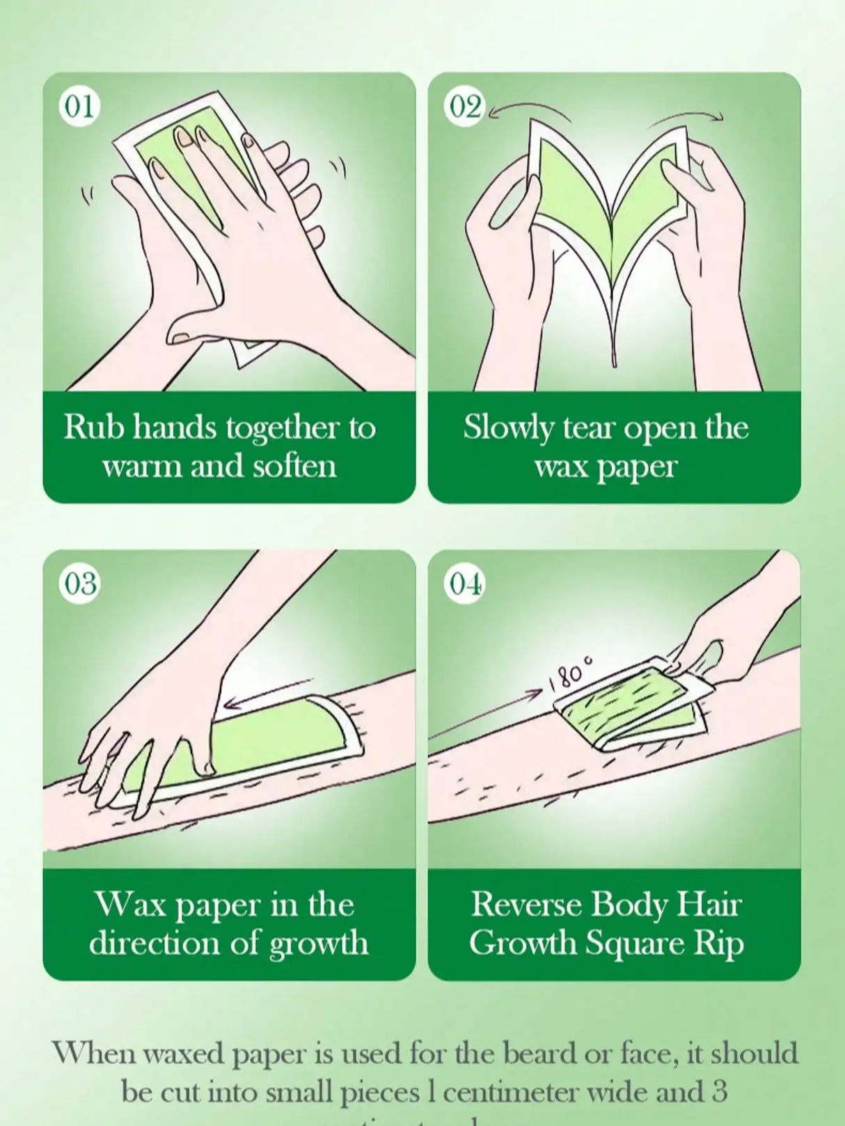 Aloe Vera Rose Double-Sided Wax Paper for Body Hair Removal