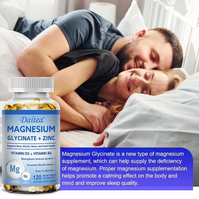 Magnesium Glycinate Capsules with Zinc - 60 Count