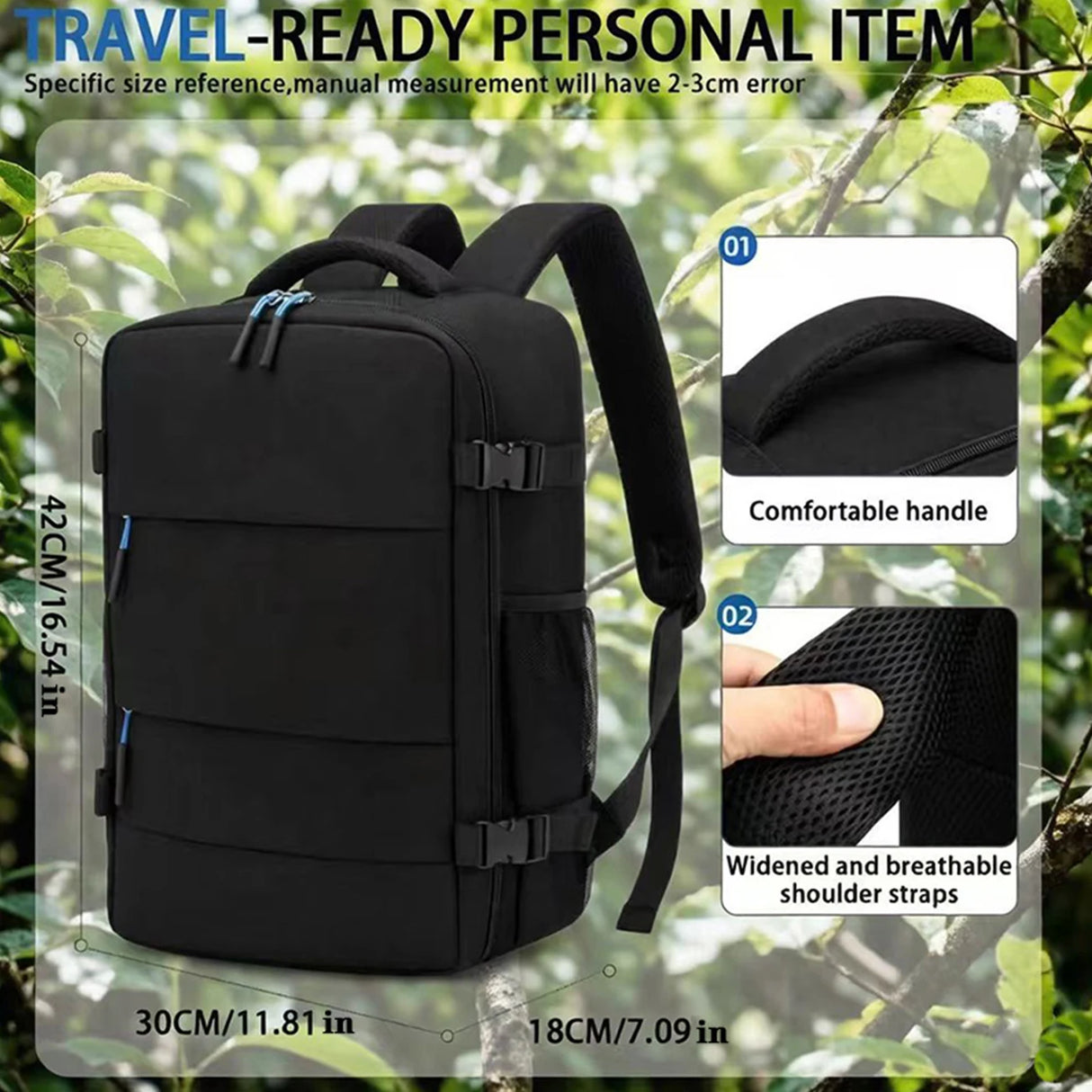 Lightweight Foldable Vacuum Compression Travel Backpack for Hiking, Camping