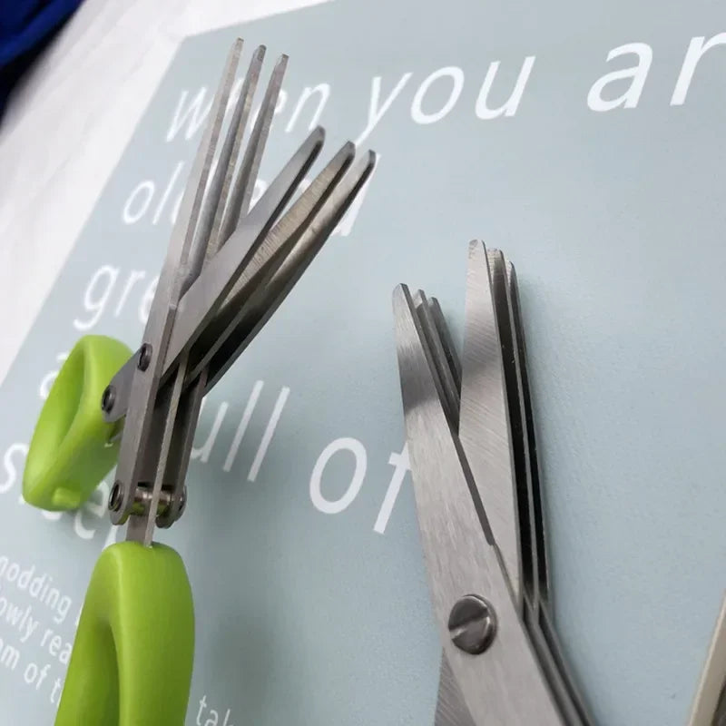 Multi-functional Stainless Steel Kitchen Scissors 3/5 Layer Cooking Tool