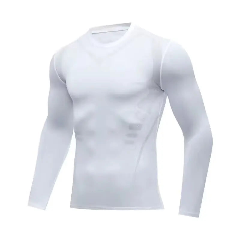 Men's Compression Fitness T-Shirt Quick Dry Running Gym Top - Size Options