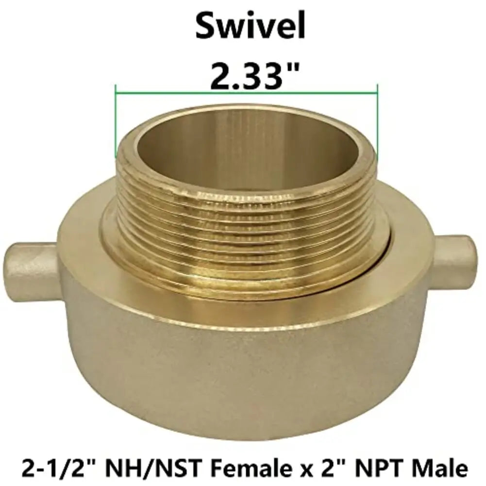 Brass Hose Adapter 2-1/2" NH x 2" NPT Fire Fighting Equipment