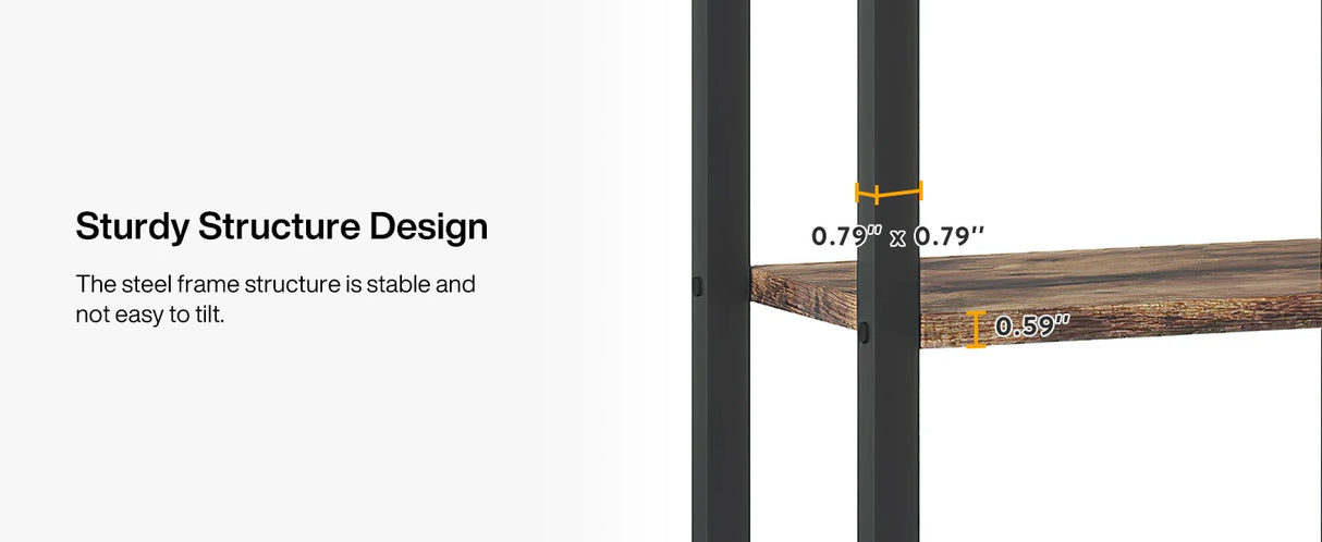 Tribesigns 5-Tier Tall Indoor Plant Stand with 10 Hanging Hooks, 70.9 Inches
