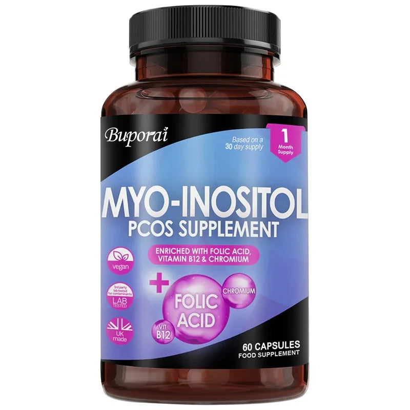 Myo-Inositol Supplement for Hormonal Balance & Ovarian Health - 120 Capsules