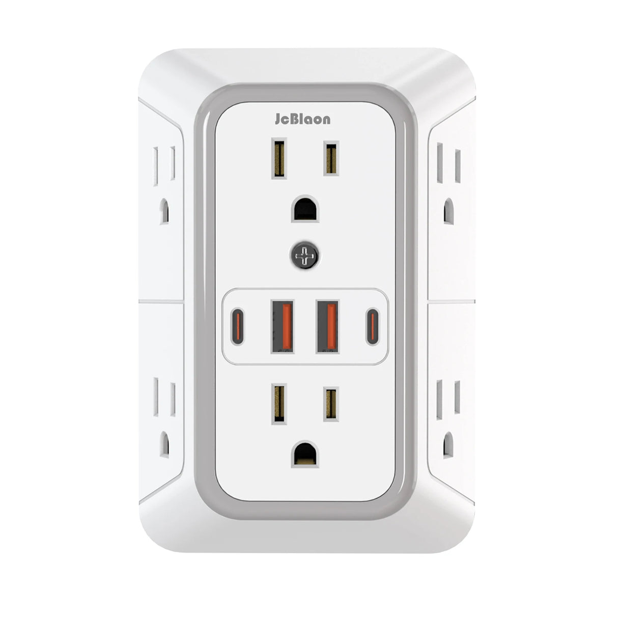 Power Strip with 6 AC Outlets & 4 USB Ports, Multi Socket Fast Charging