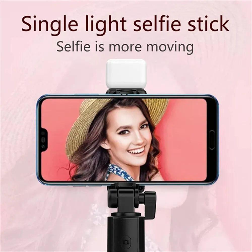 Portable Bluetooth Selfie Stick Tripod with Remote Shutter & Light