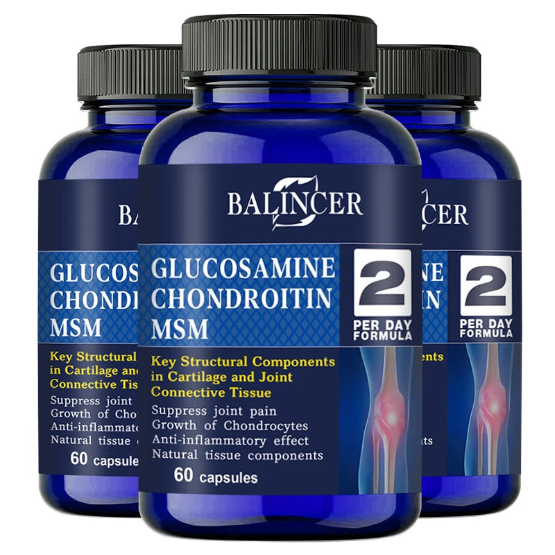 Glucosamine Chondroitin MSM Joint Support Supplement - 3-in-1 Formula