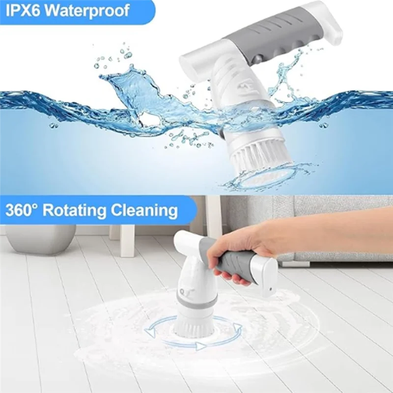 5 In 1 Electric Bath Brush Silicone Handheld Exfoliating Tool USB Waterproof