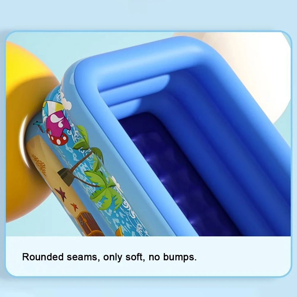 Large Inflatable Family Swimming Pool for Outdoor Fun and Relaxation