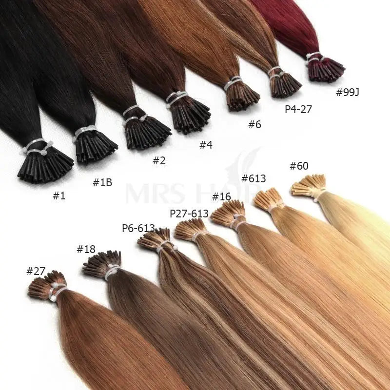I Tip Hair Extensions Real Human Hair 30g/pack Microlink Capsules 14"