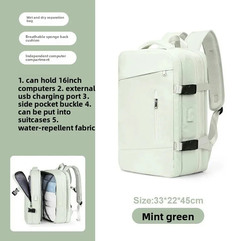 Expandable Travel Backpack for Business and Outdoor Use