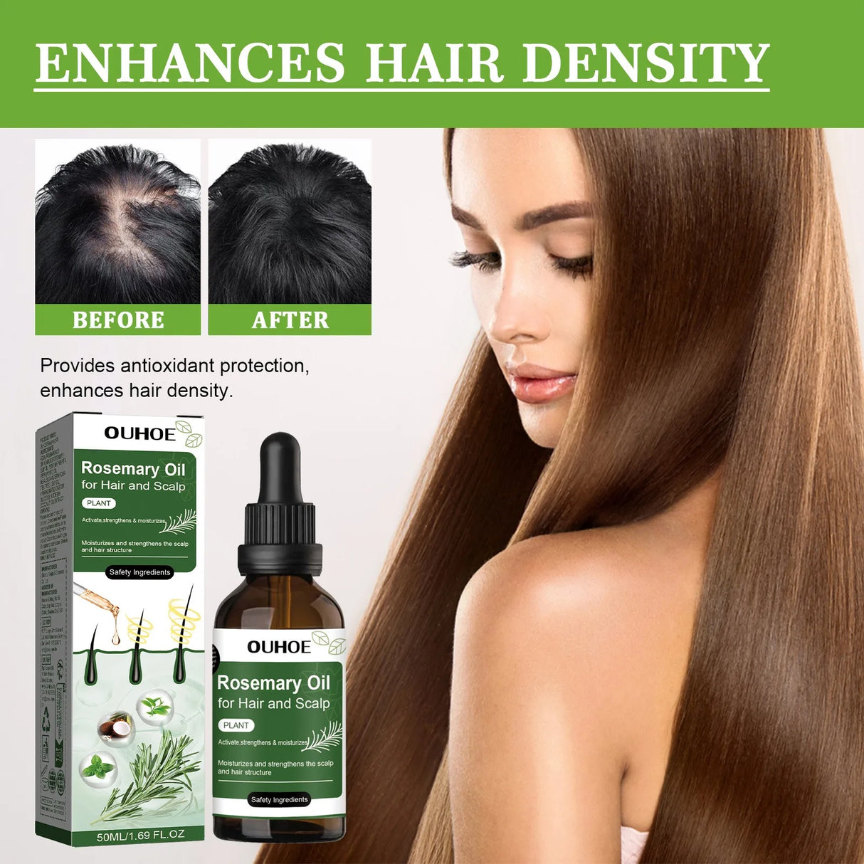 Rosemary Hair Growth Oil for Men & Women - Nourishing Scalp Care 100ml