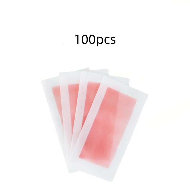Depilatory Wax Strips 100 Pcs Hair Removal Paper for Face Body Beauty Tools
