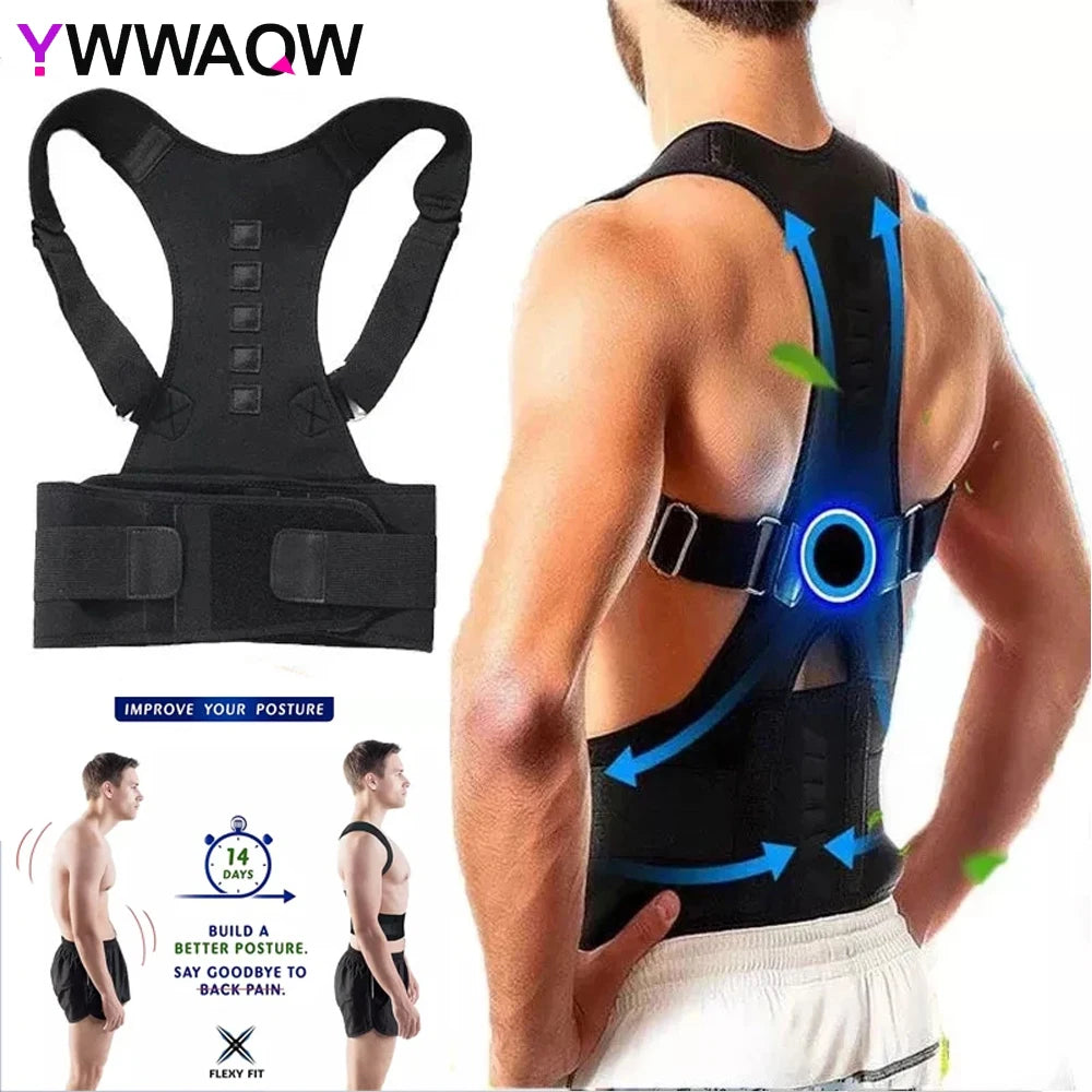 Magnetic Therapy Posture Corrector Corset Shoulder Support Belt for Men & Women