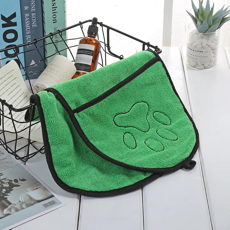 Quick Dry Pet Cleaning Washcloth Towel for Dogs & Cats - Soft & Absorbent