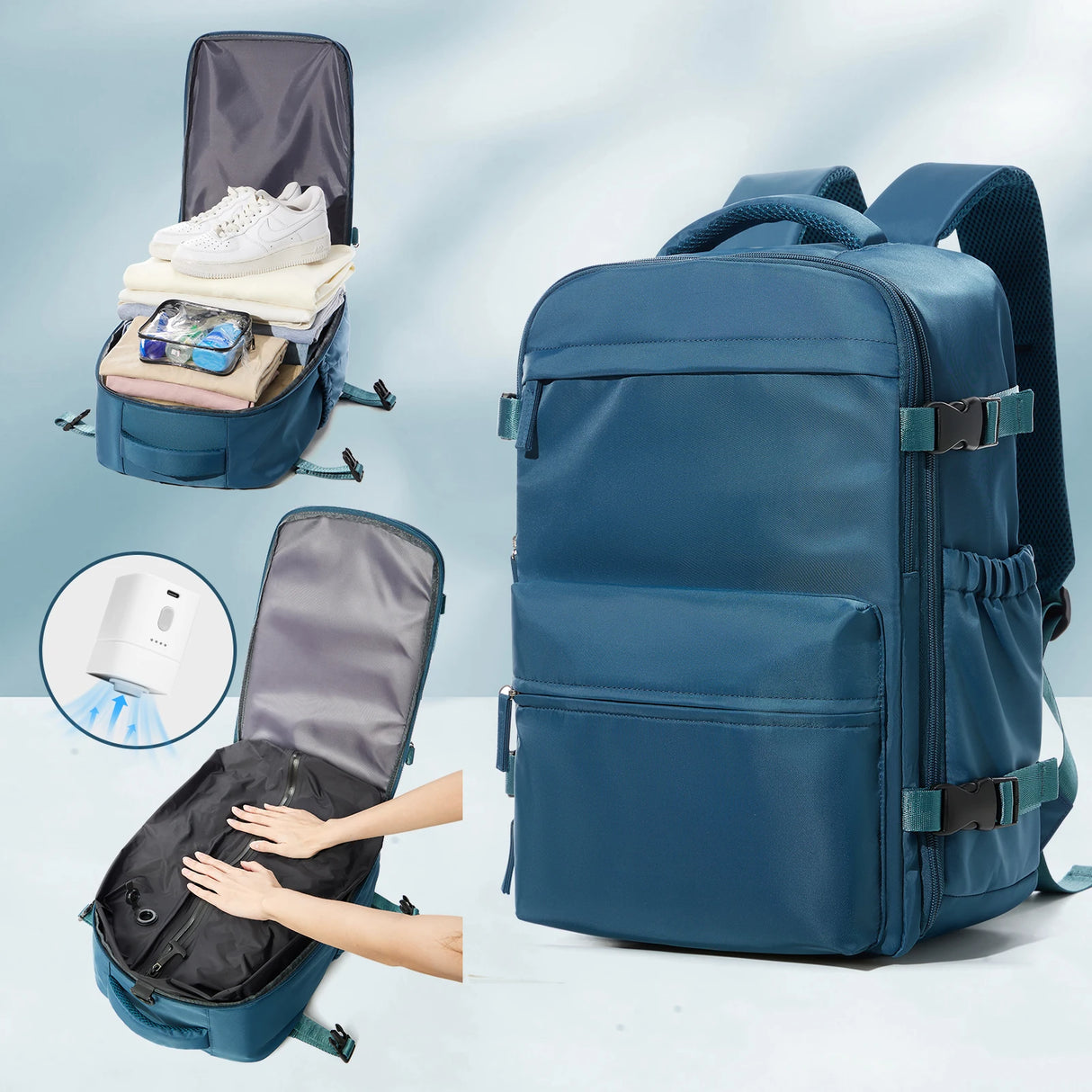 Large Capacity Vacuum Backpack for Travel, Business, and School Use