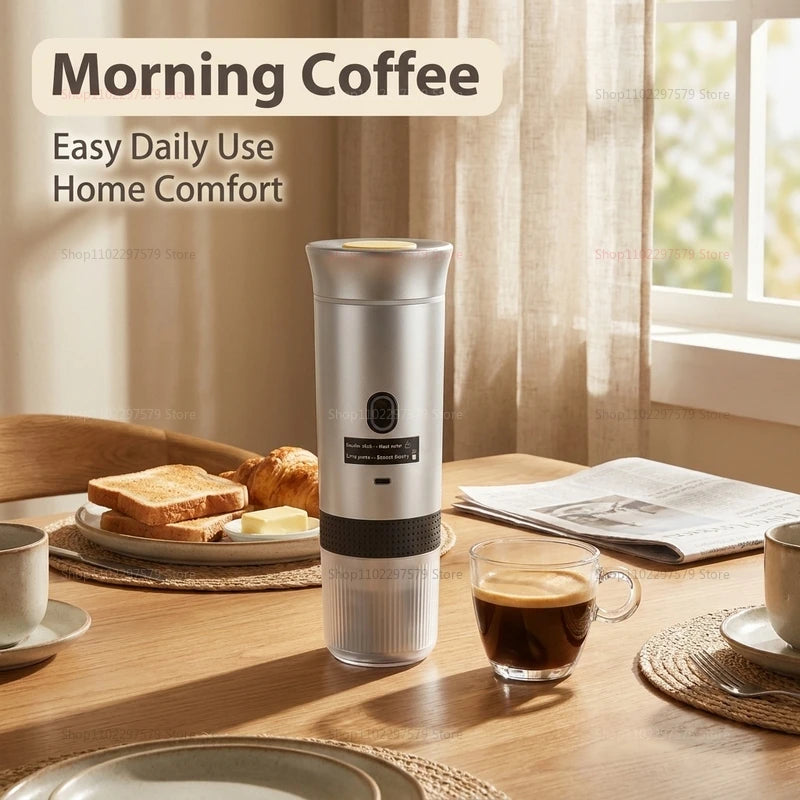 Portable Espresso Coffee Maker 3-in-1 for Car & Home Travel Use