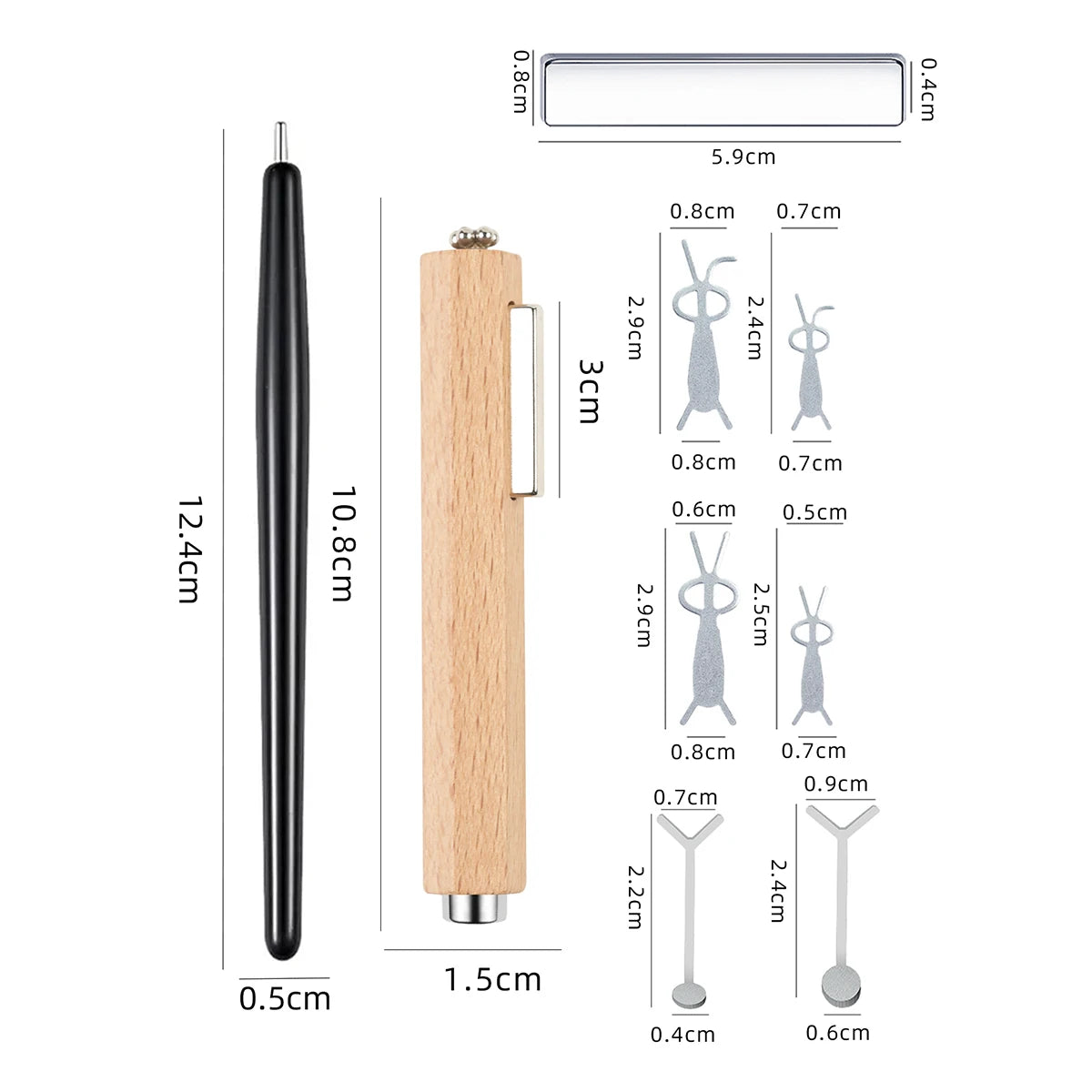 Cat Eye Magnet Set 9pcs for Nails - Heart Shaped Rabbit Design DIY Tool