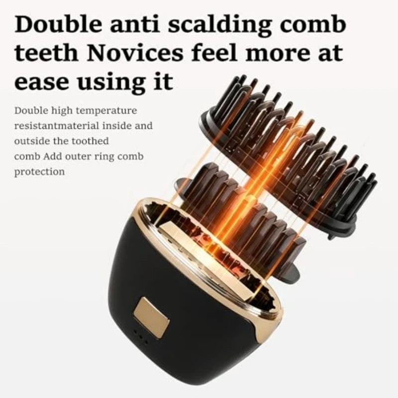 Wireless Mini Hair Straightener Brush, Rechargeable for Travel Gift