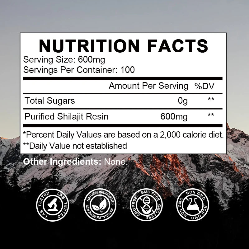 Himalaya Pure Shilajit Resin 60g - Natural Energy & Cognitive Support