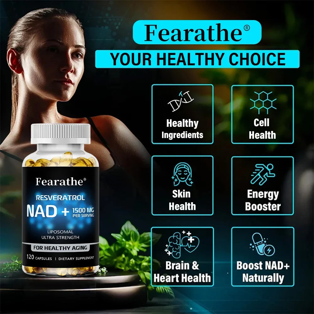 NAD+ Boost with Resveratrol 120 Capsules - Cellular Vitality & Energy Support