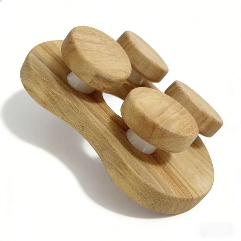 Wooden Sauna Headrest with Rotatable Disc - Sauna Accessory