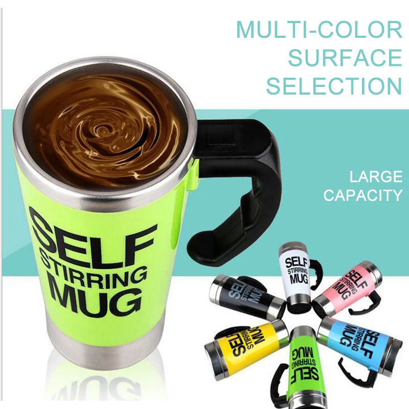 Automatic Stirring Electric Mixing Cup 450ML Stainless Steel Insulated Mug