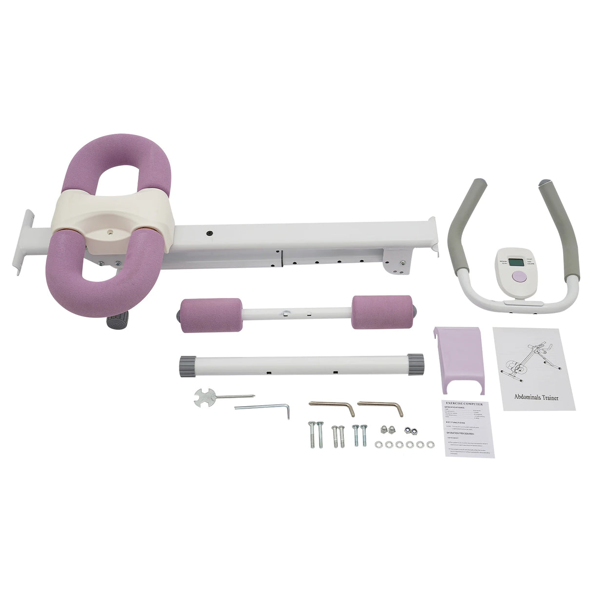 Abdominal Trainer Machine for Home Gym, Adjustable Incline & Height, 220lbs Capacity