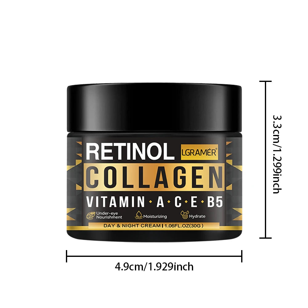 Men's Retinol Collagen Face Cream - Moisturizing, Hydrating, Anti-Aging