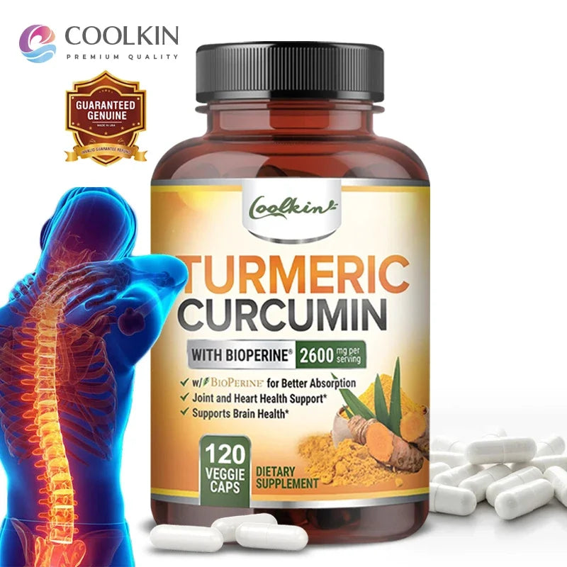 Curcumin Supplement 2600mg with Black Pepper for Enhanced Absorption