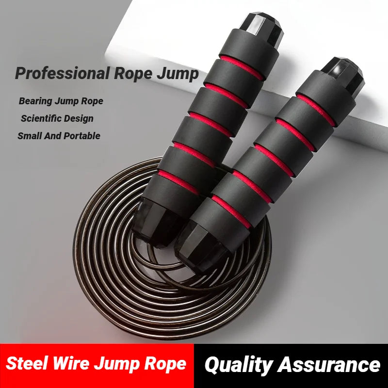 Jump Rope Adjustable Steel Wire Tangle-Free Fitness Workout Equipment