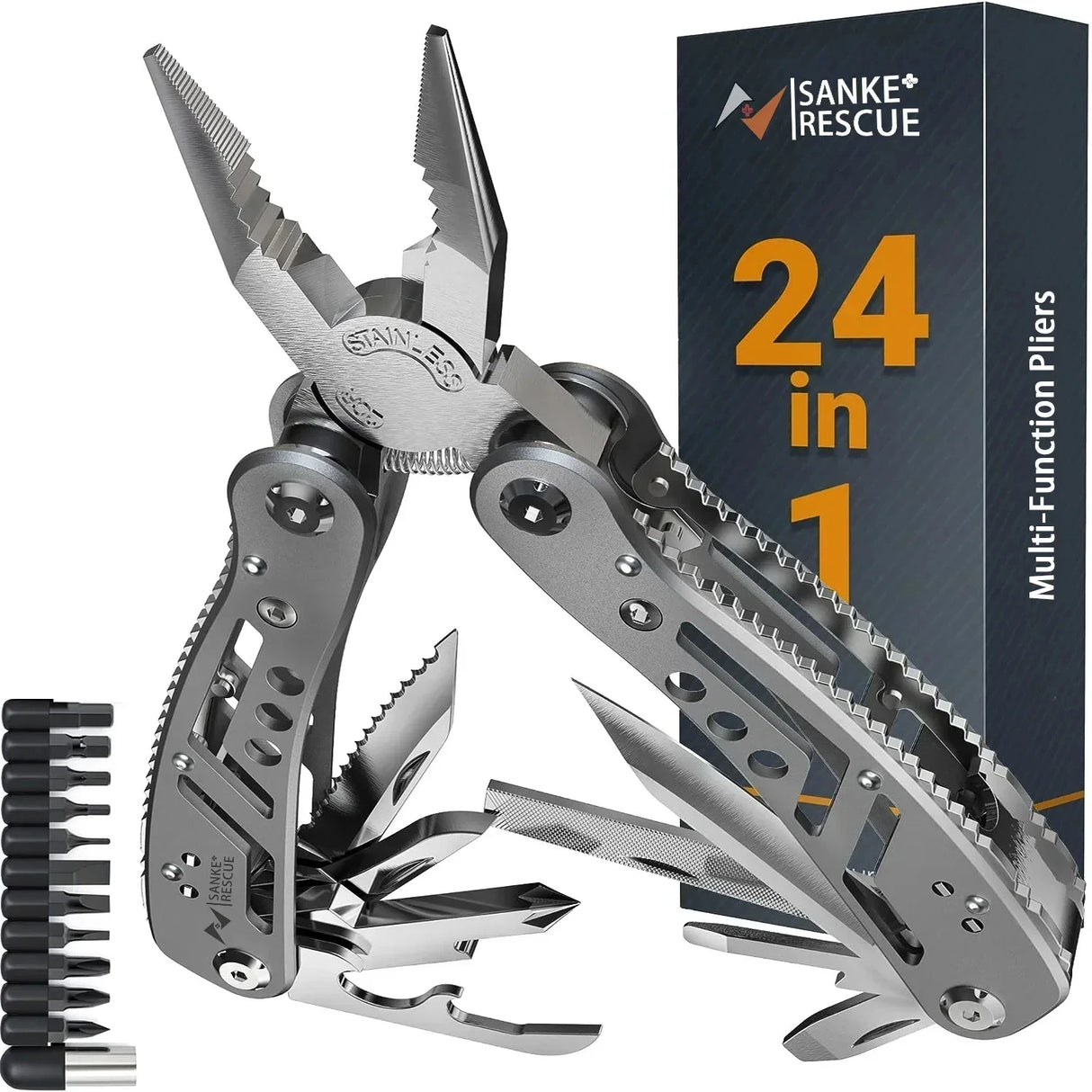 24-in-1 Multitool Pliers for Camping, Survival & Hunting Gifts for Men