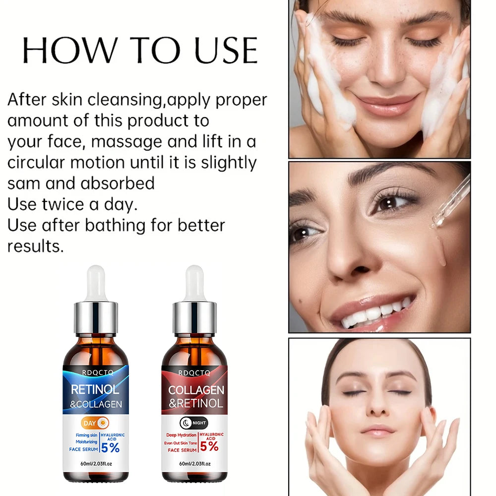Retinol Collagen Serum 2-Pack | 5% Retinol Hyaluronic Acid | Firming Essence