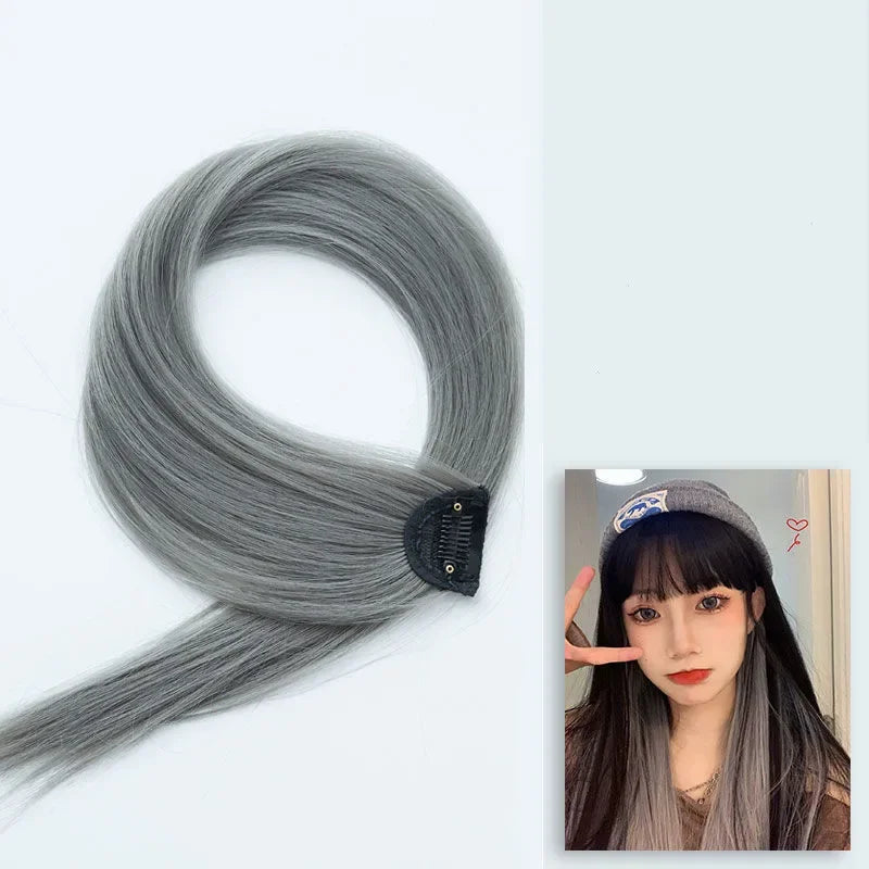 60cm Clip In Hair Extensions Synthetic Long Straight Hairpiece Accessories