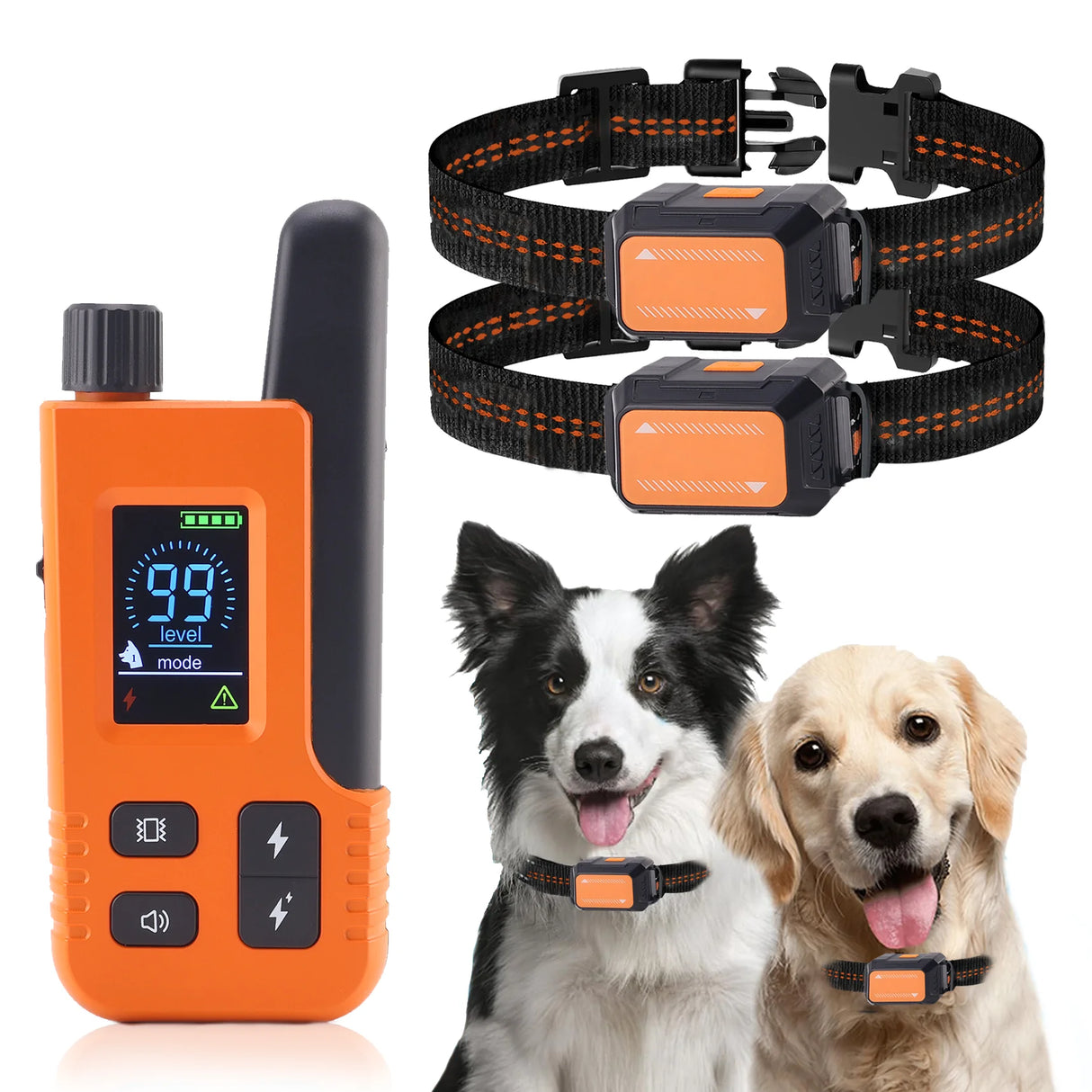 Electronic Training Collar 3600FT Range 4 Modes 99 Levels IP65 Waterproof