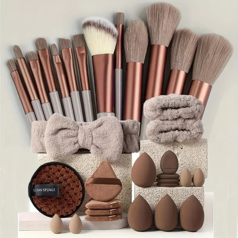 Pink Makeup Brush Set 20/40 Pieces with Beauty Blender - Gift Ready