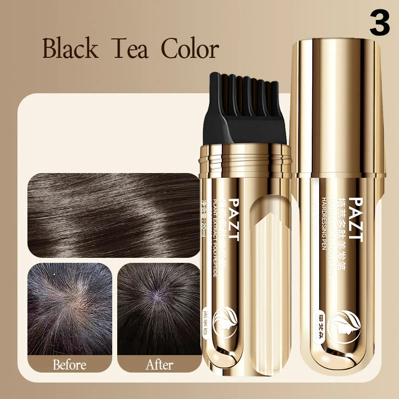 2-in-1 Plant Hair Dye Stick with Comb - Temporary Hair Color for White Hairs