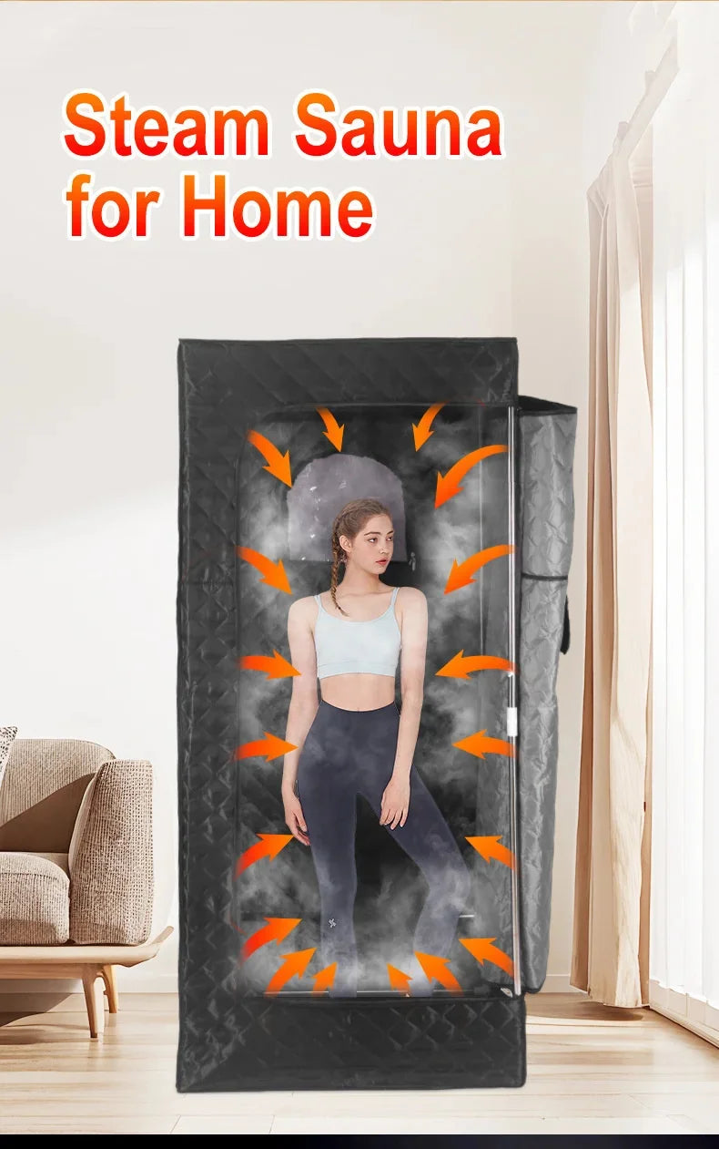 Portable Infrared Sauna Box with Remote Control - Foldable Sweat Room