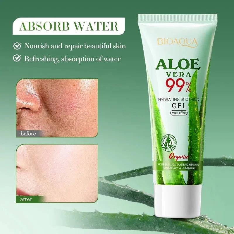 Aloe Vera Gel for Face and Body, Hydrating and Moisturizing, 66ml
