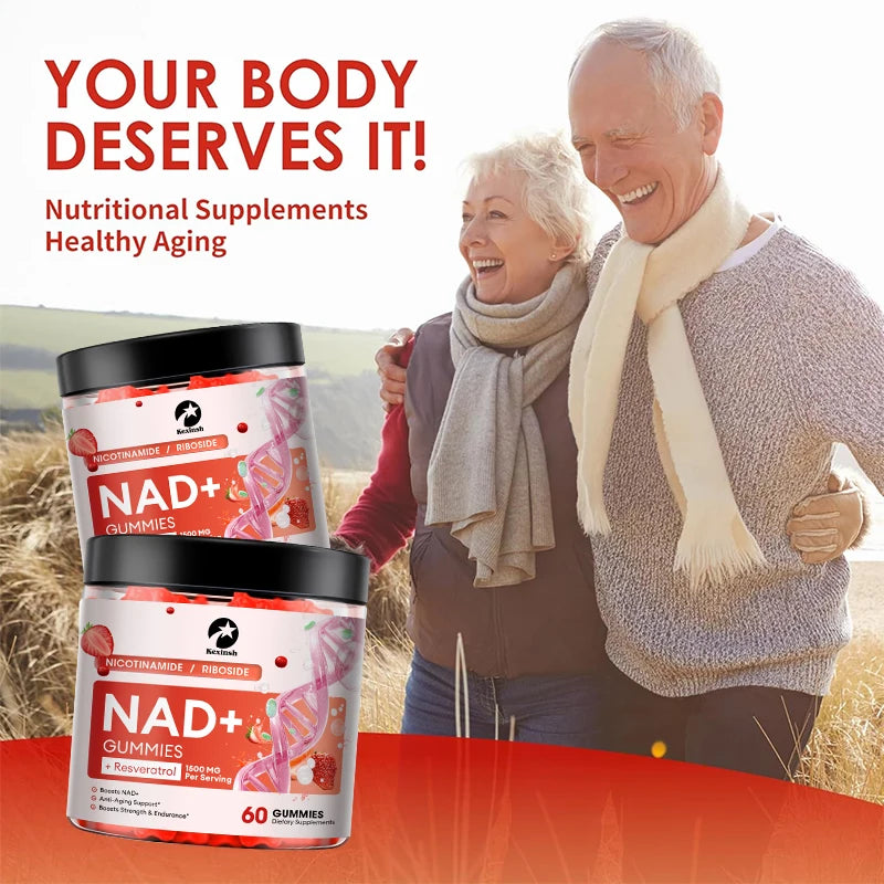 NAD Gummies Supplement 1500mg | Aging Defense with Vitamin B3 & D3